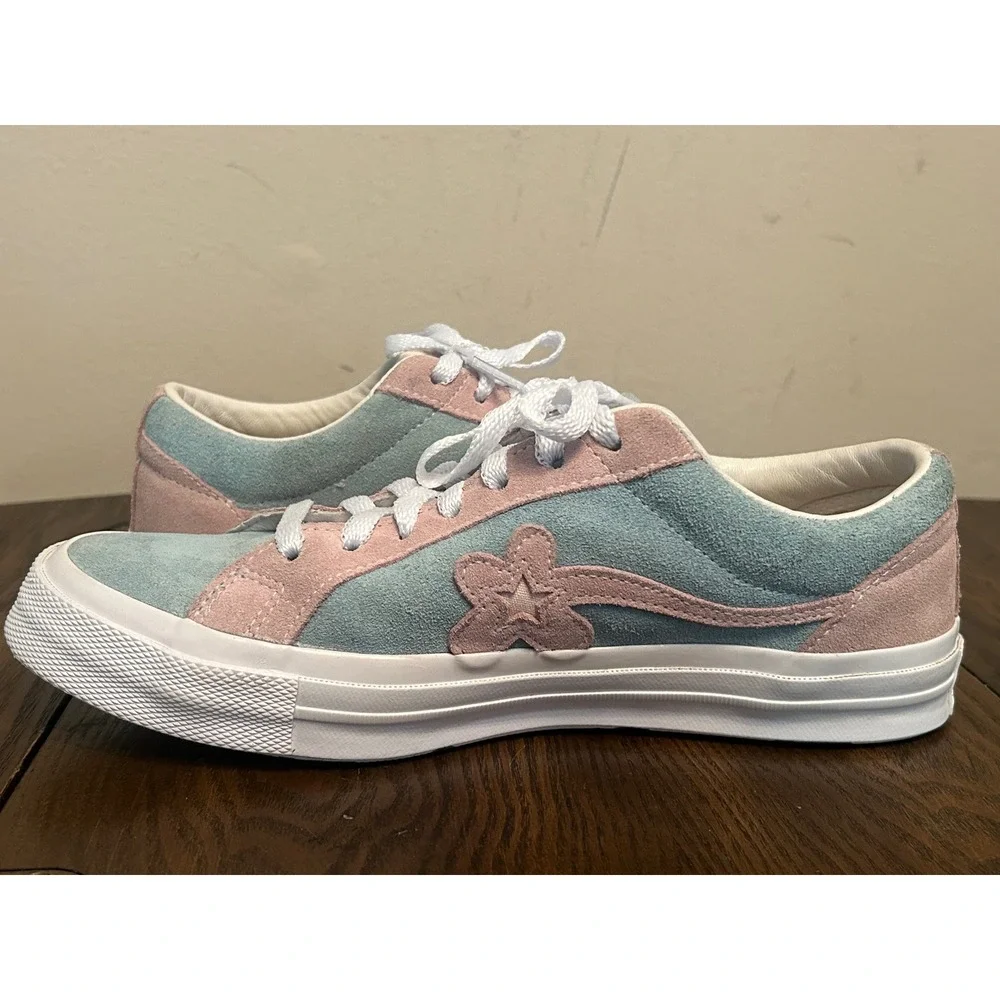 Converse Golf Le FLEUR Plum Blue Pink Suede Sneakers 162127C Women's 10 Men's 8